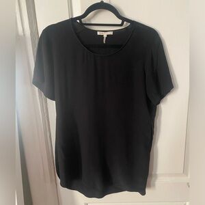 Maje Black long blouse with high side slits